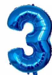 GLOBOS DE NUMERO 40" AZUL REY