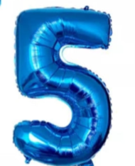 GLOBOS DE NUMERO 40" AZUL REY