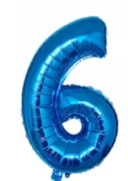 GLOBOS DE NUMERO 40" AZUL REY