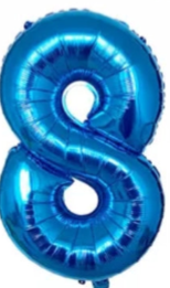 GLOBOS DE NUMERO 40" AZUL REY
