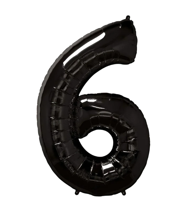 Copia de GLOBOS DE NUMERO 34" NEGRO