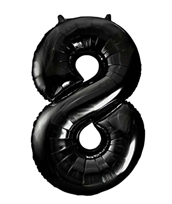 Copia de GLOBOS DE NUMERO 34" NEGRO