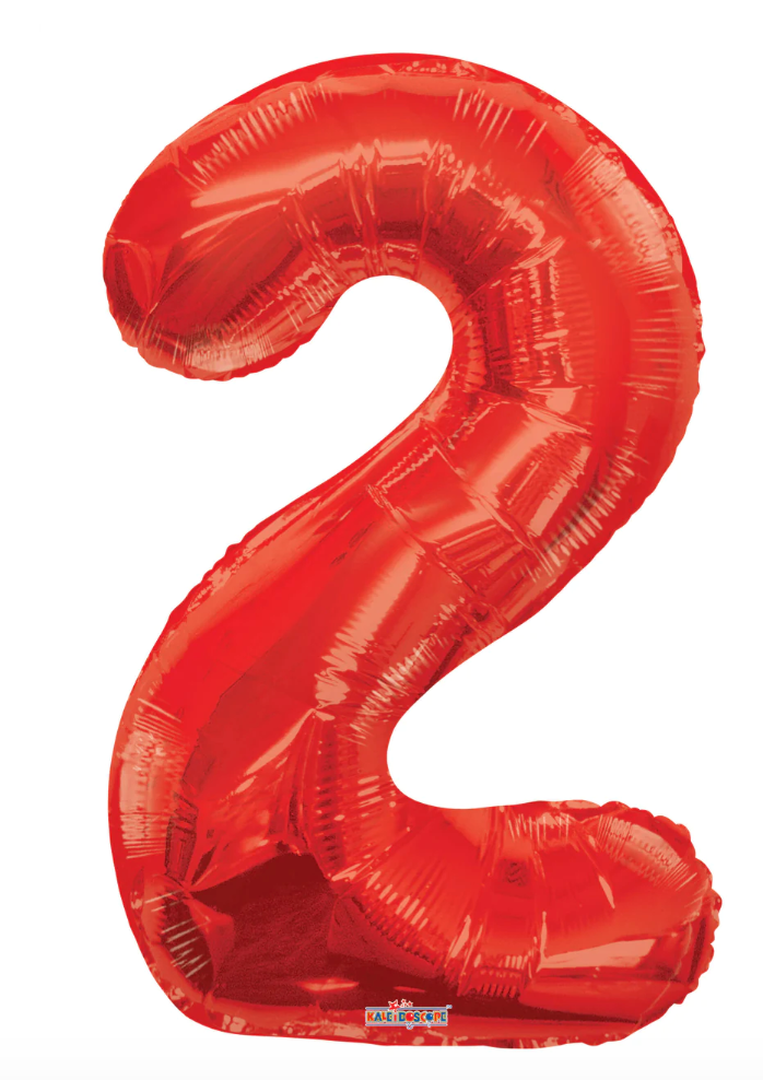 GLOBOS DE NUMERO 34" ROJO