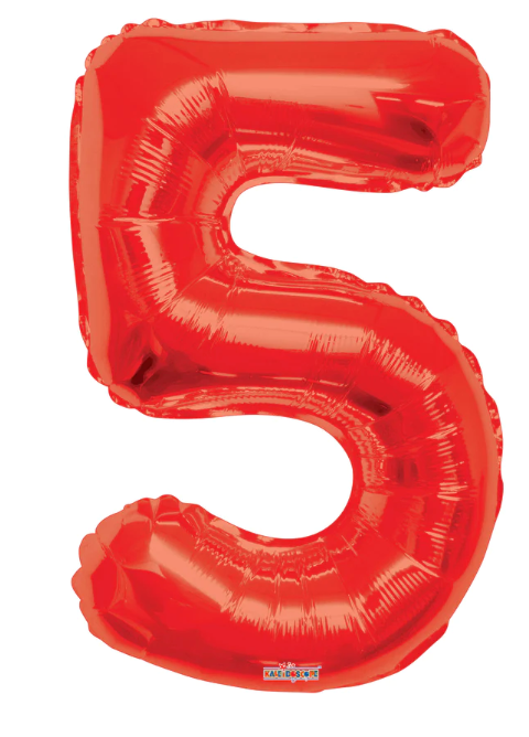 GLOBOS DE NUMERO 34" ROJO