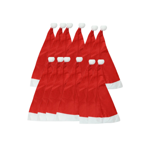 GORRO NAVIDAD SANTA 12 PIEZAS