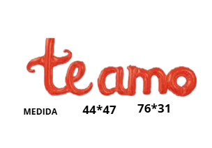 LETRERO CURSIVO TE AMO