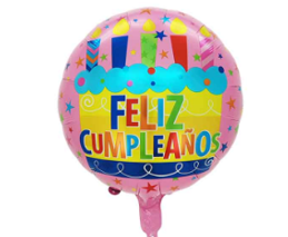 GLOBO 18¨ FRASE FELIZ CUMPLEAÑOS