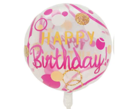 GLOBO 18¨ FRASE HAPPY BIRTHDAY