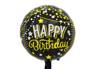GLOBO 18¨ FRASE HAPPY BIRTHDAY