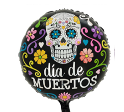 GLOBO 18¨ CALAVERA DIA DE MUERTOS