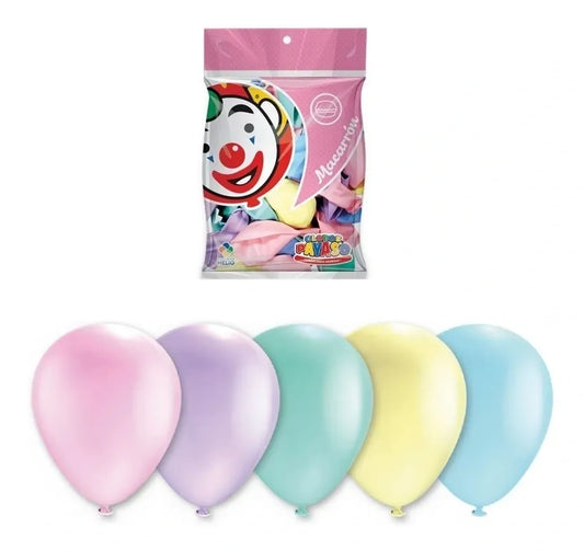 GLOBO MACARRON 12 con 50 pzs