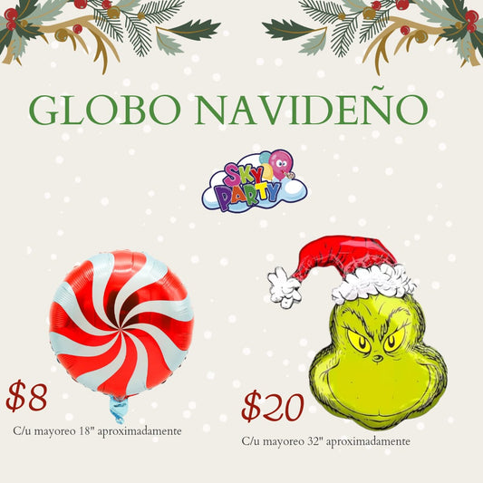 GLOBO DE FOIL NAVIDEÑO