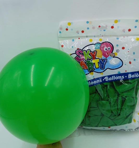 GLOBO LATEX SKY 12"100 pzs VERDE SELVA 4174