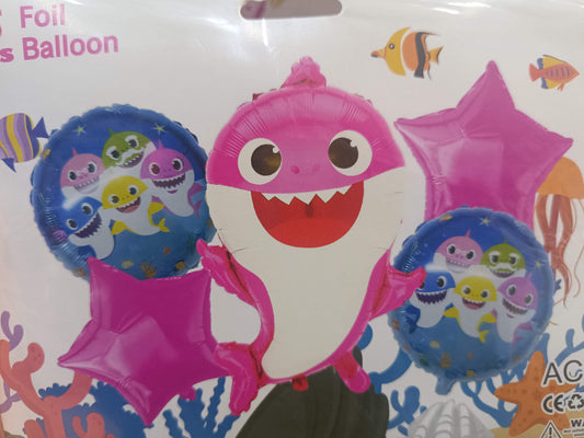 KIT 5 PIEZAS PERSONAJE 2 BABY SHARK