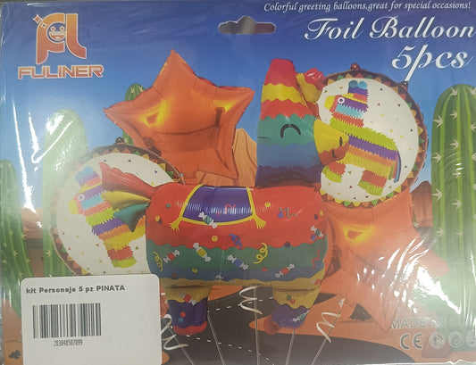 KIT 5 PIEZAS PERSONAJE PIÑATA