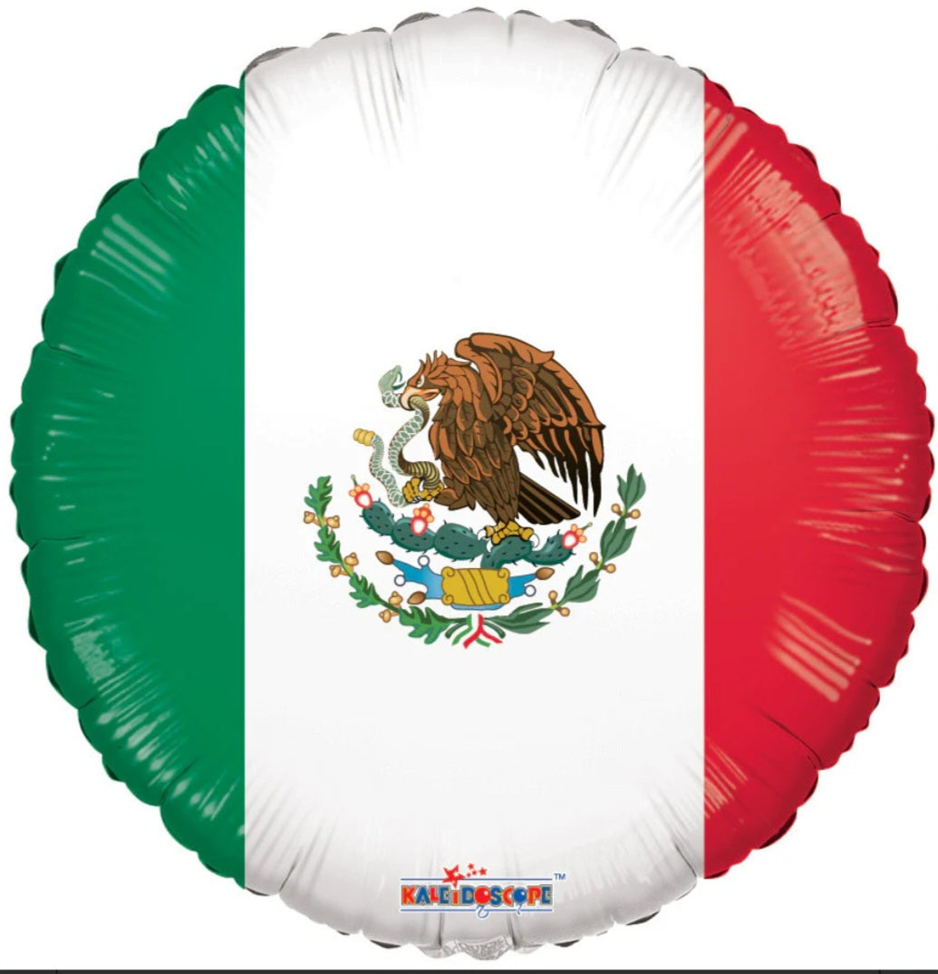 GLOBO BANDERA MEXICANA CIRCULAR