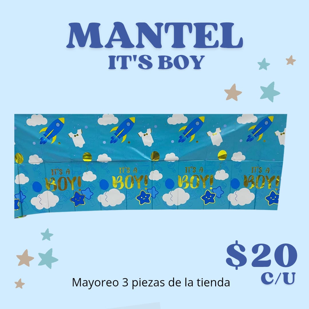 MANTEL CON FRASE BEBES