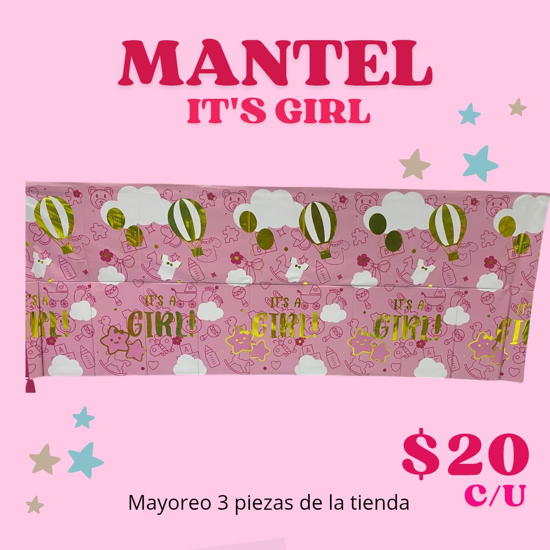 MANTEL CON FRASE BEBES