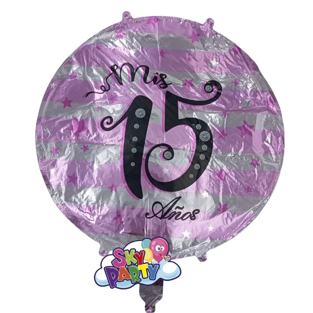 GLOBO FOIL 18" FRASE 15 AÑOS