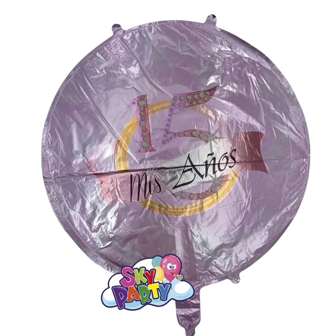 GLOBO FOIL 18" FRASE 15 AÑOS