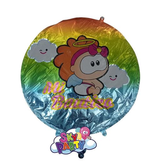 GLOBO FOIL 18" FRASE MI BAUTIZO