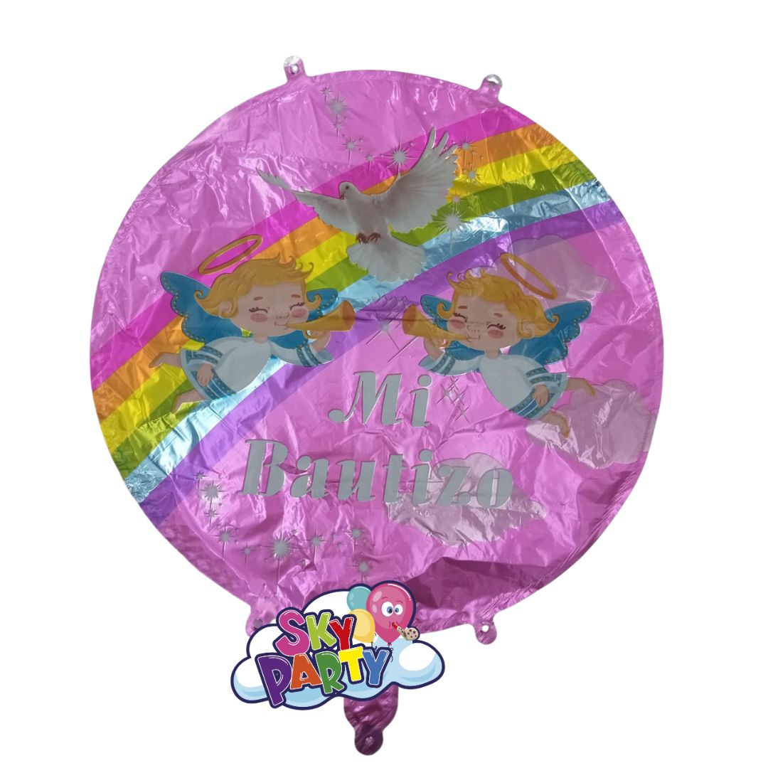 GLOBO FOIL 18" FRASE MI BAUTIZO