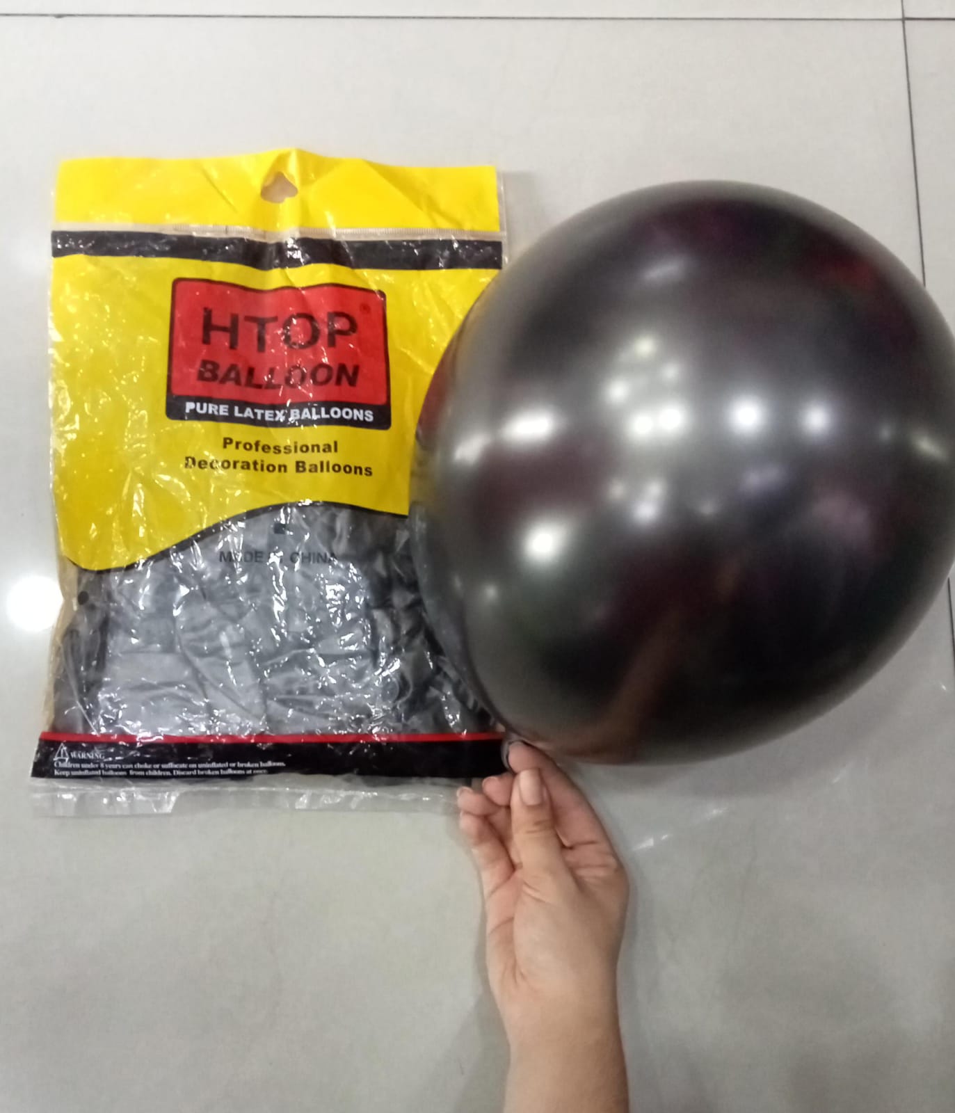 PROMOCIÓN LATEX CHROMADO 12¨CON 50 PZS NEGRO