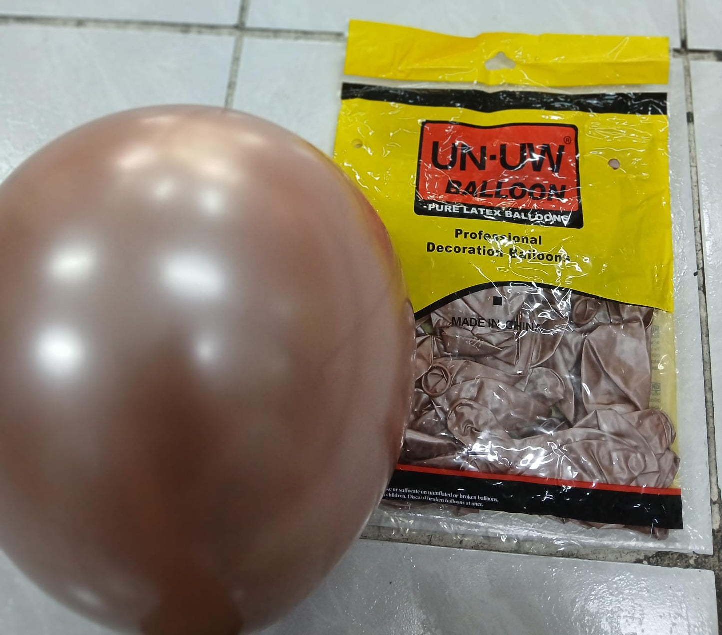 PROMOCIÓN LATEX CHROMADO 12¨CON 50 PZS ROSA GOLD