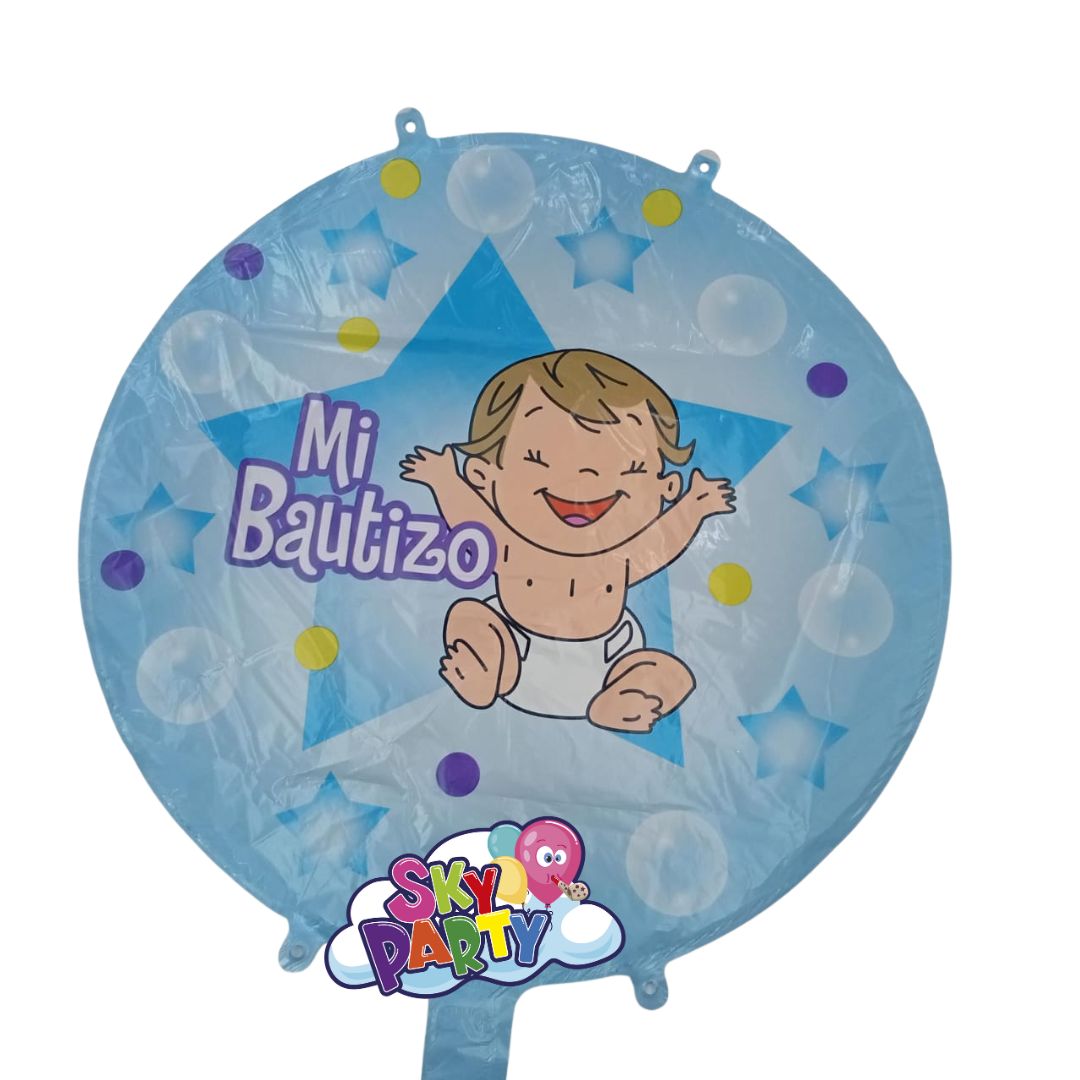 GLOBO FOIL 18" FRASE MI BAUTIZO