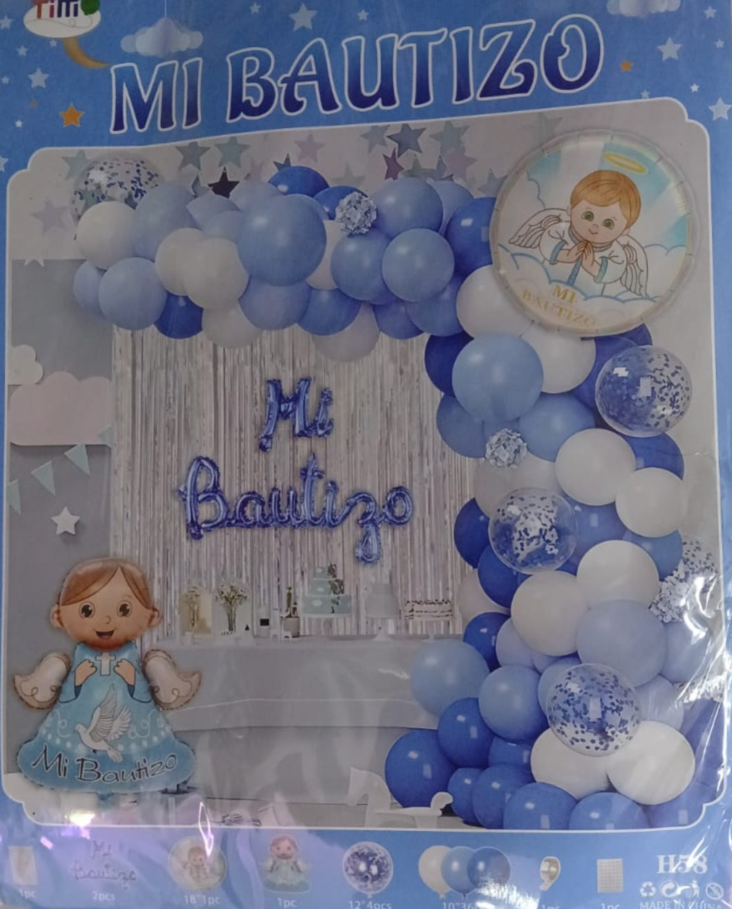 MEGA KIT MI BAUTIZO ANGEL AZUL