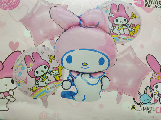 KIT 5 PIEZAS MY MELODY KITTY