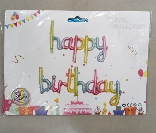 LETRERO HAPPY BIRTDAY CURSIVO