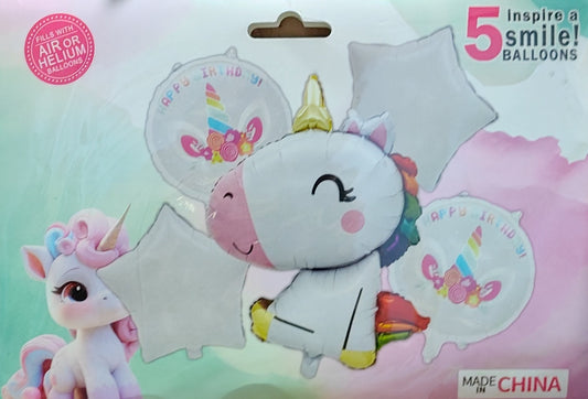 KIT 5 PIEZAS UNICORNIO BEBÉ