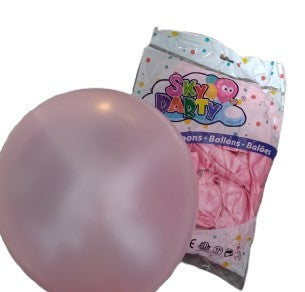 GLOBO LATEX METALICO  SKY 12"100 pzs ROSA