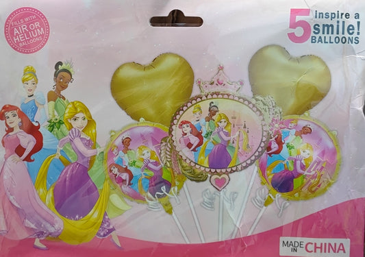KIT 5 PIEZAS PRINCESAS