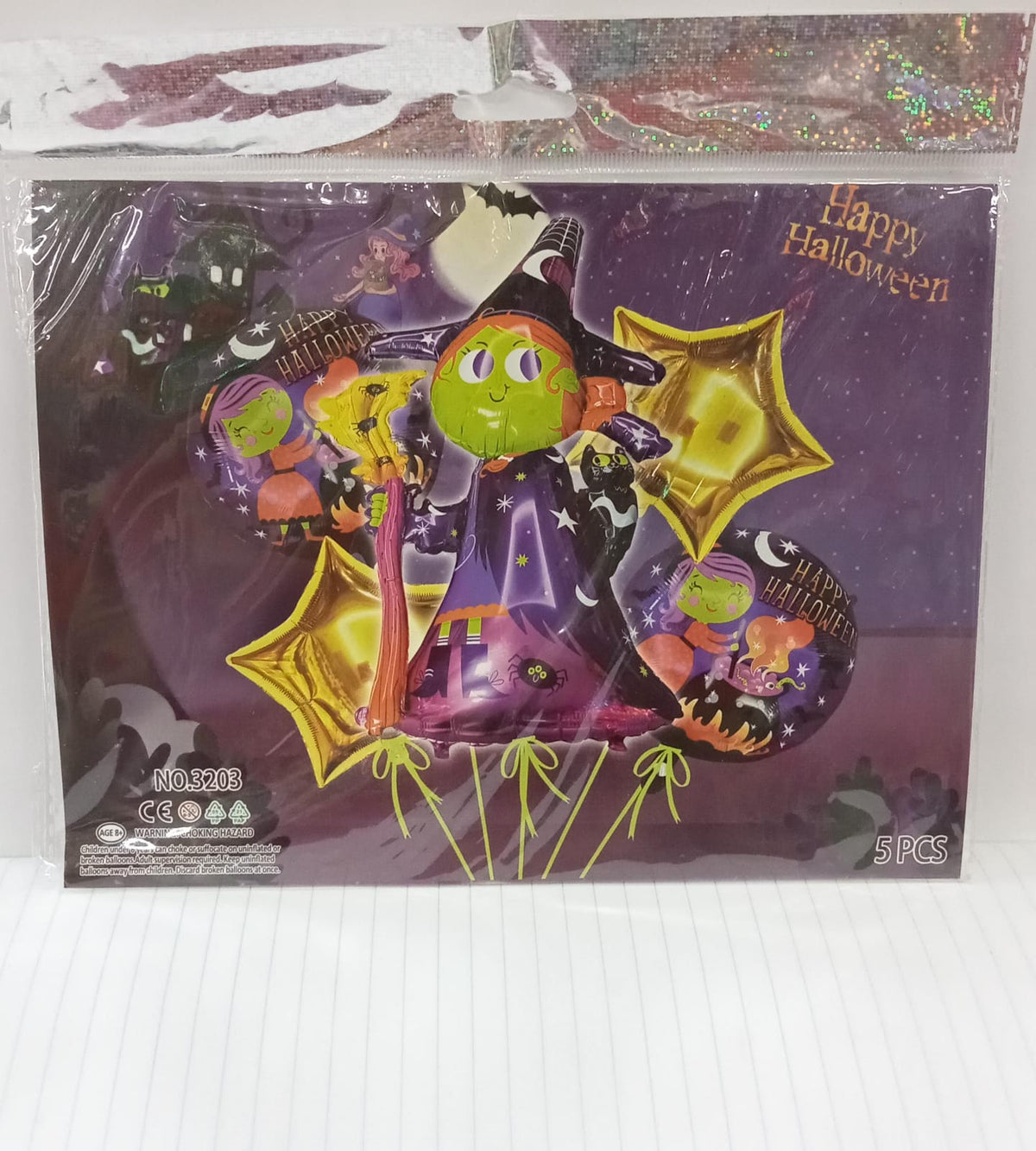 KIT 5 PIEZAS MURCIÉLAGO BRUJA HALLOWEEN