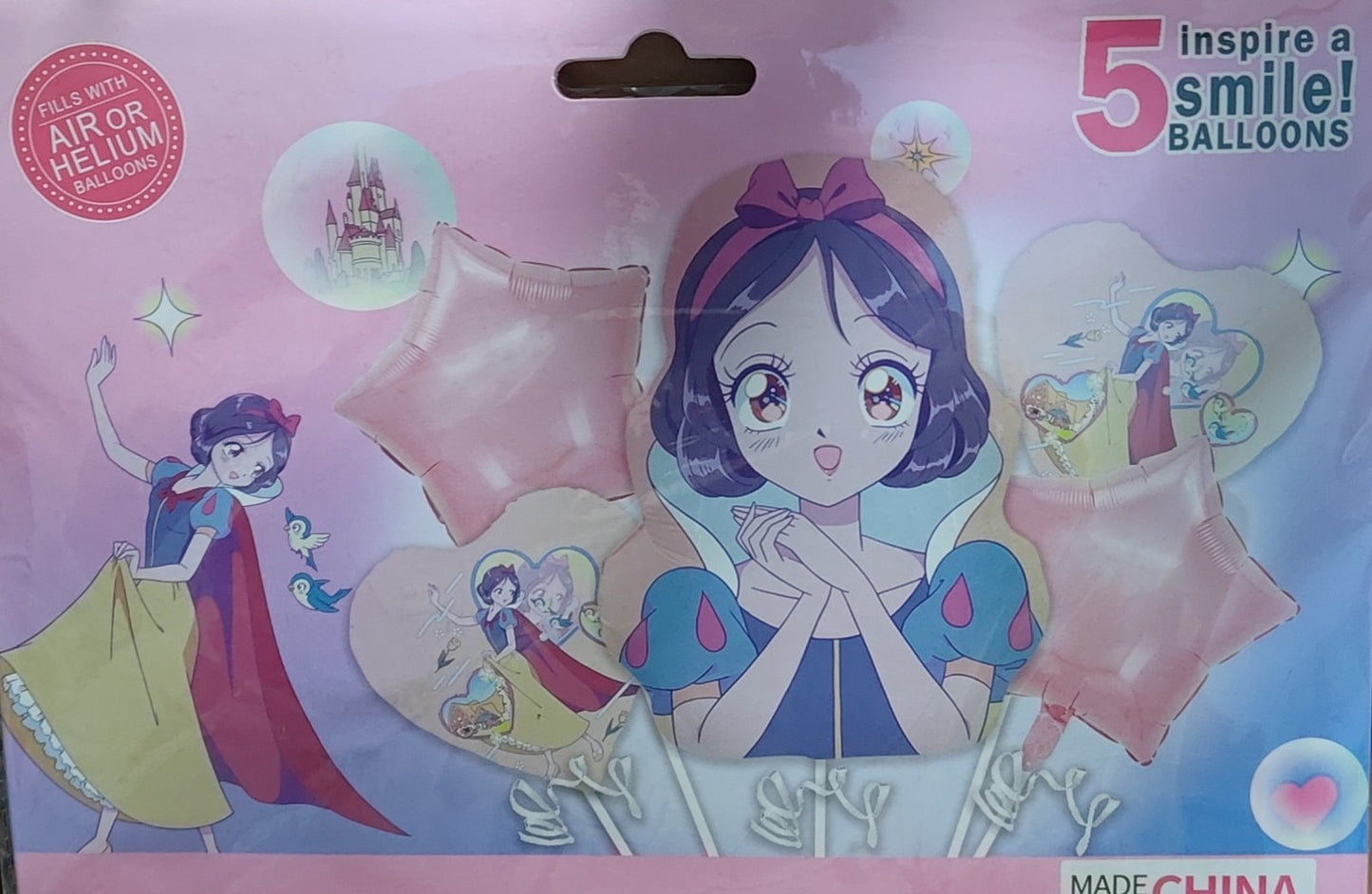 KIT 5 PIEZAS PRINCESA BLANCA NIEVES