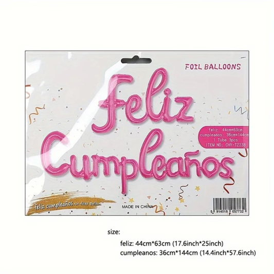 LETRERO CURSIVO FELIZ CUMPLEAÑOS FIUSHA