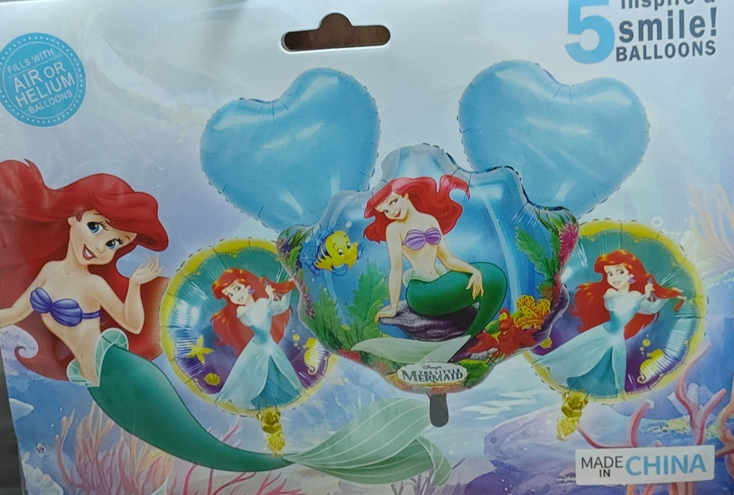 KIT 5 PIEZAs SIRENITA ARIEL