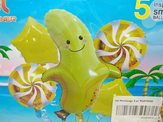 KIT 5 PIEZAS FRUTA PLATANO