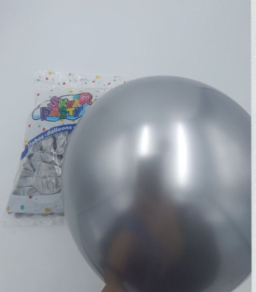 LATEX CHROME 12" PLATA