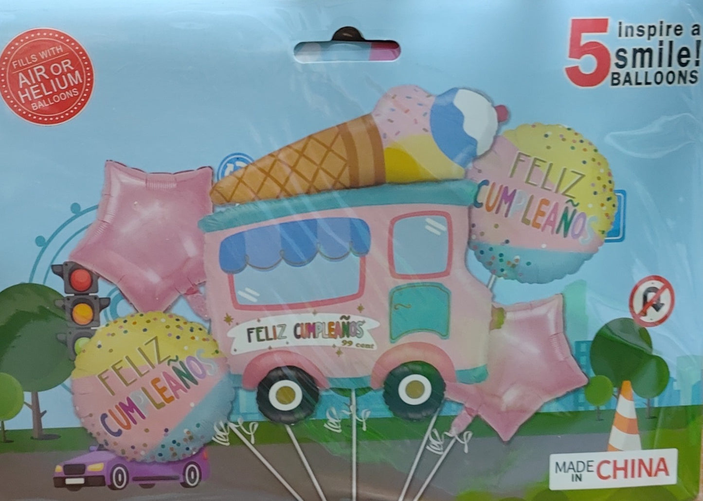 KIT 5 PIEZAS CAMIÓN DE HELADO