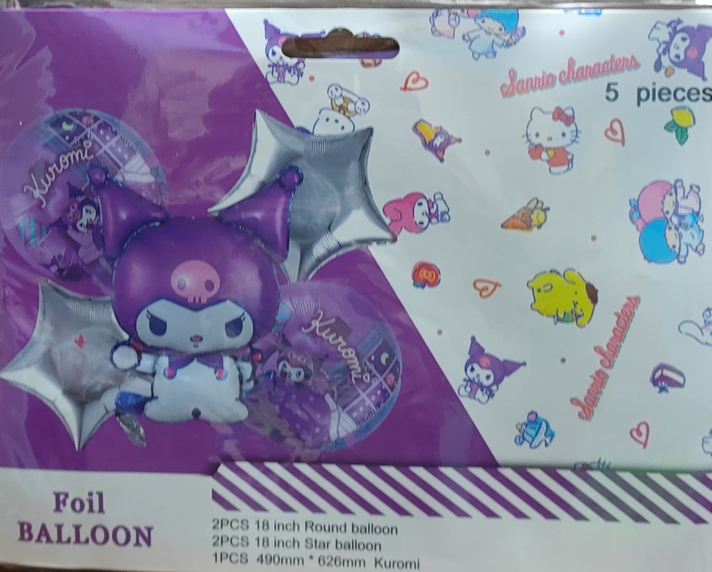 KIT 5 PIEZAS KUROMI KITTY