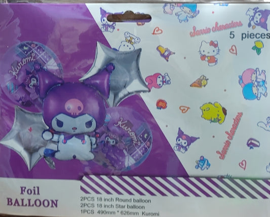 KIT 5 PIEZAS KUROMI KITTY
