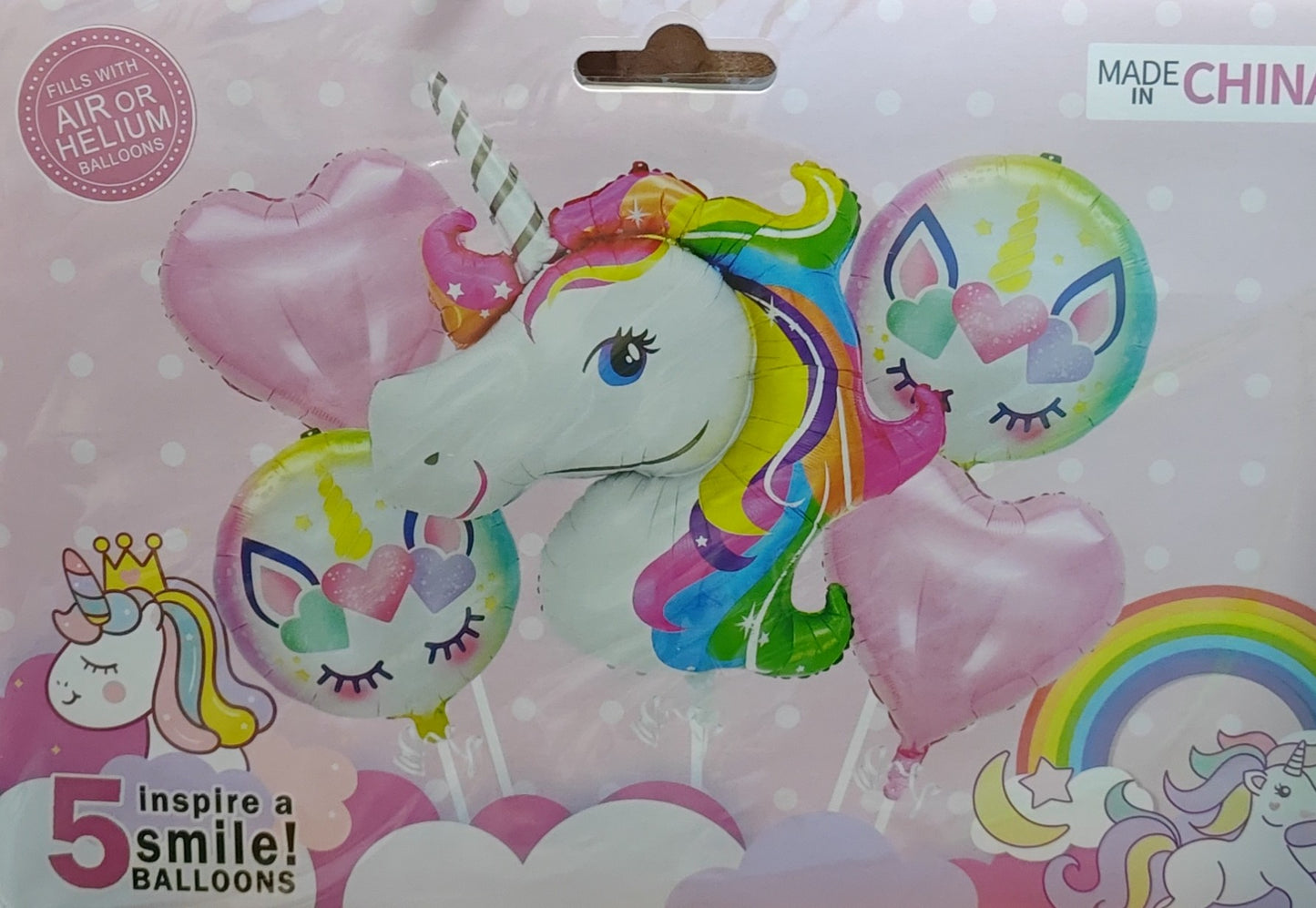 KIT 5 PIEZAS UNICORNIO