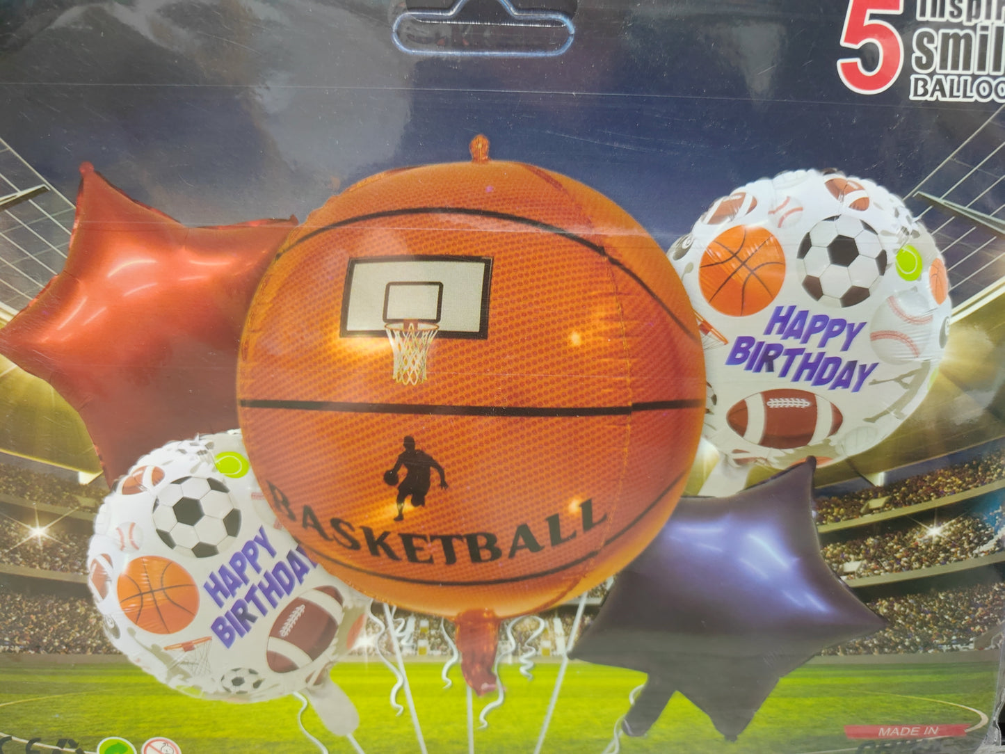 KIT 5 PIEZAS BALON BASKETBALL